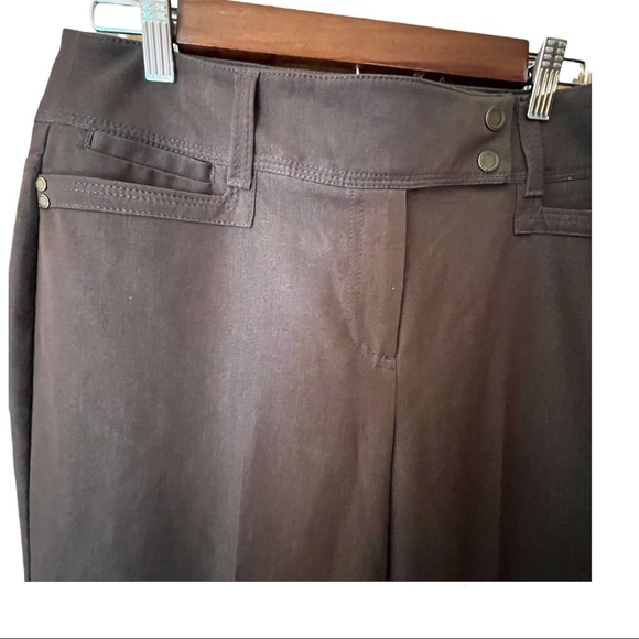 NWT Women’s Larry Levine Brown Stretch Career Dress Pants, Sz 10 - Picture 4 of 11